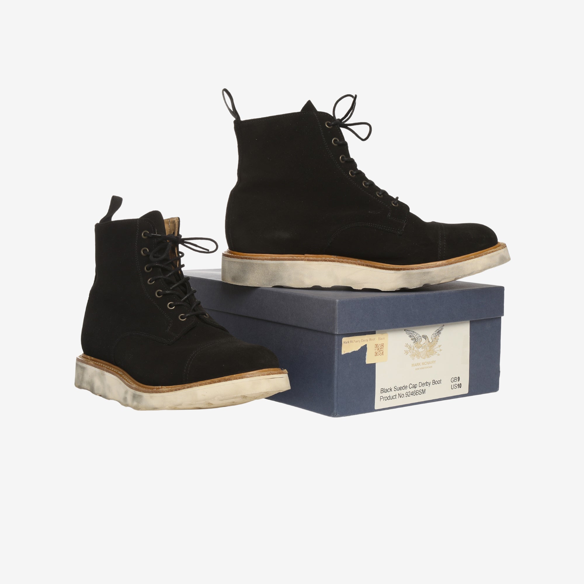 Suede Cap Derby Boots