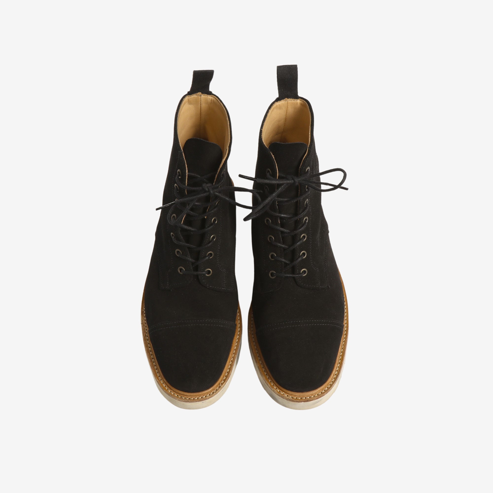 Suede Cap Derby Boots