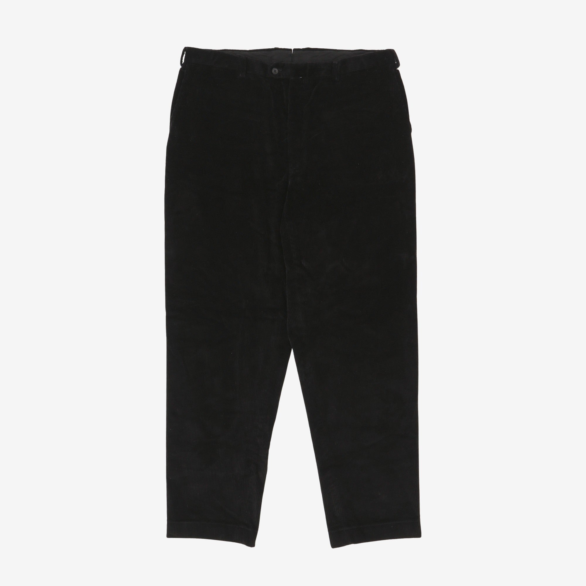 Flat Front Corduroy Trousers