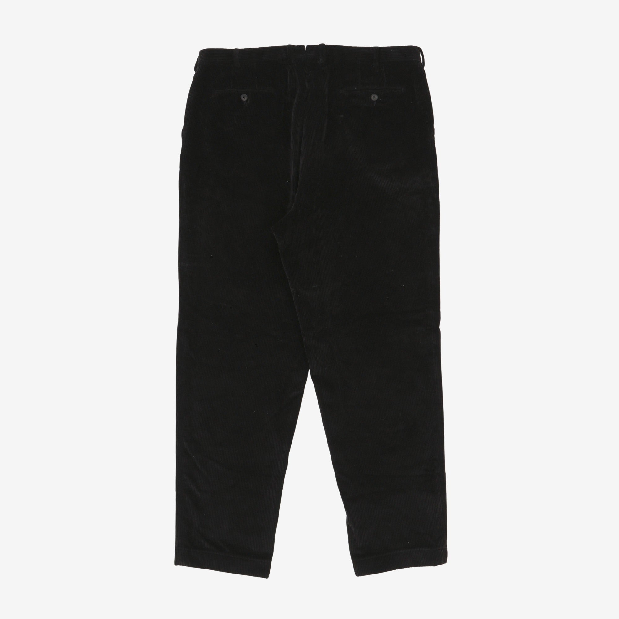 Flat Front Corduroy Trousers