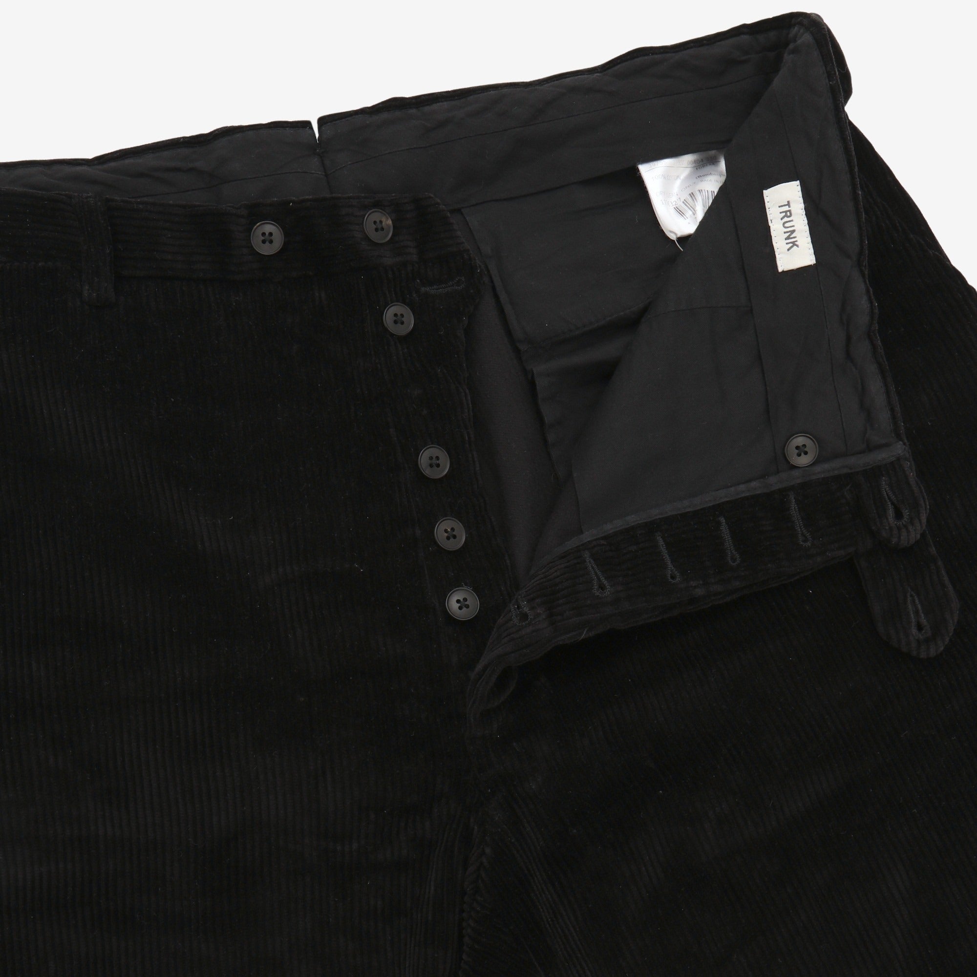 Flat Front Corduroy Trousers