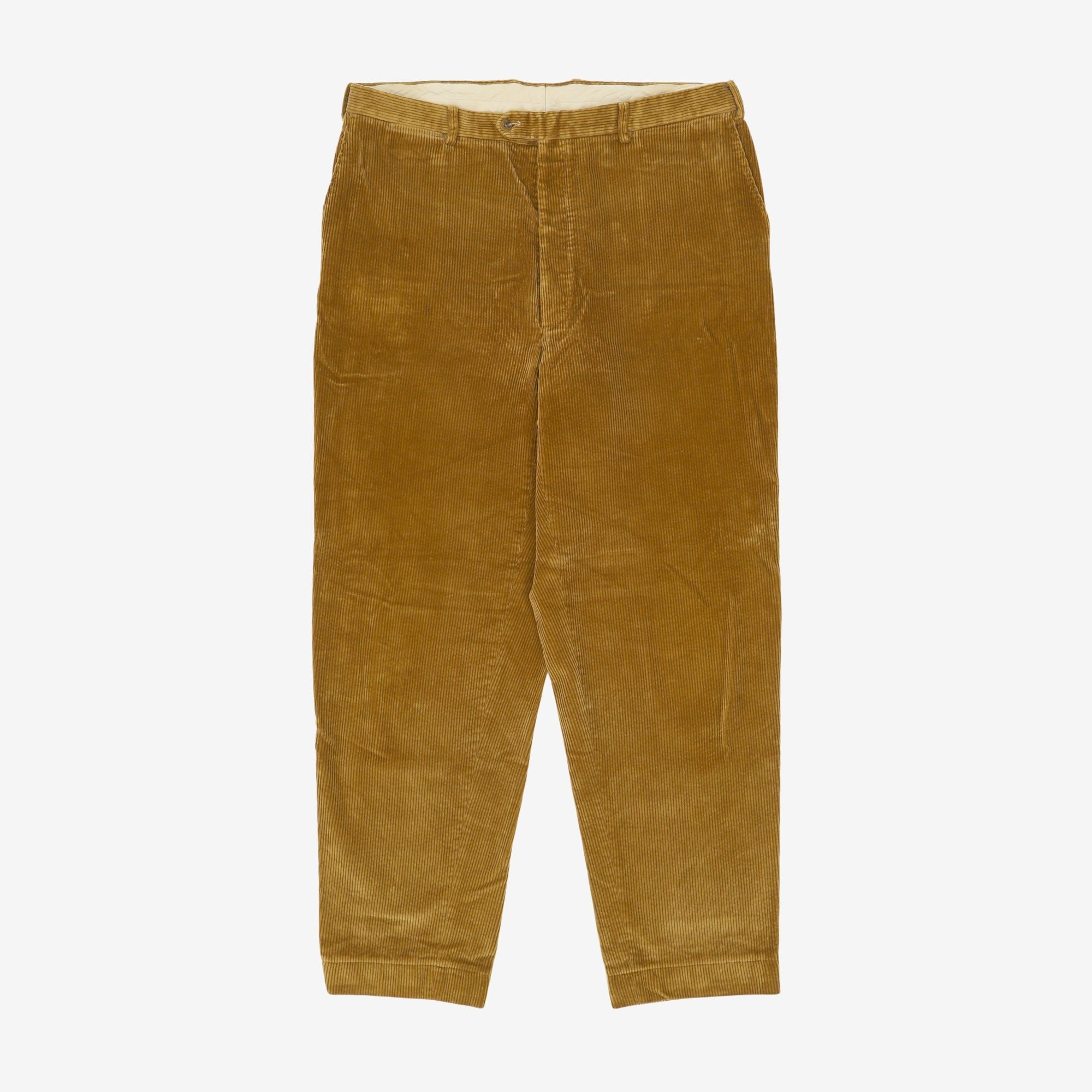 Flat Front Corduroy Trousers