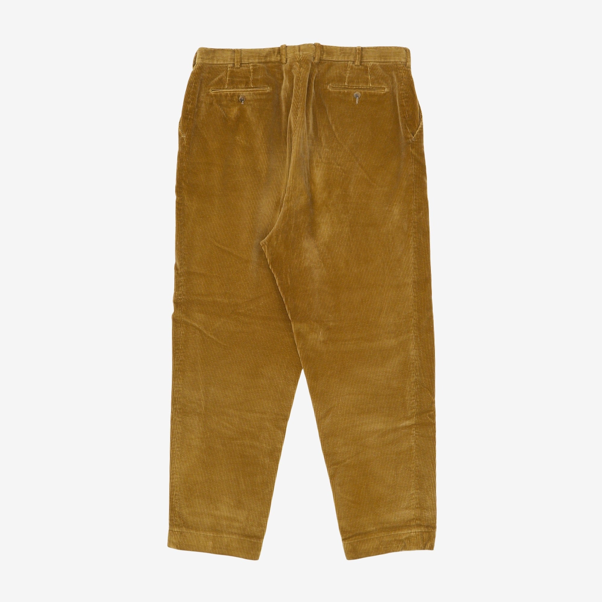 Flat Front Corduroy Trousers