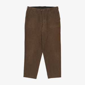 Flat Front Twill Trousers