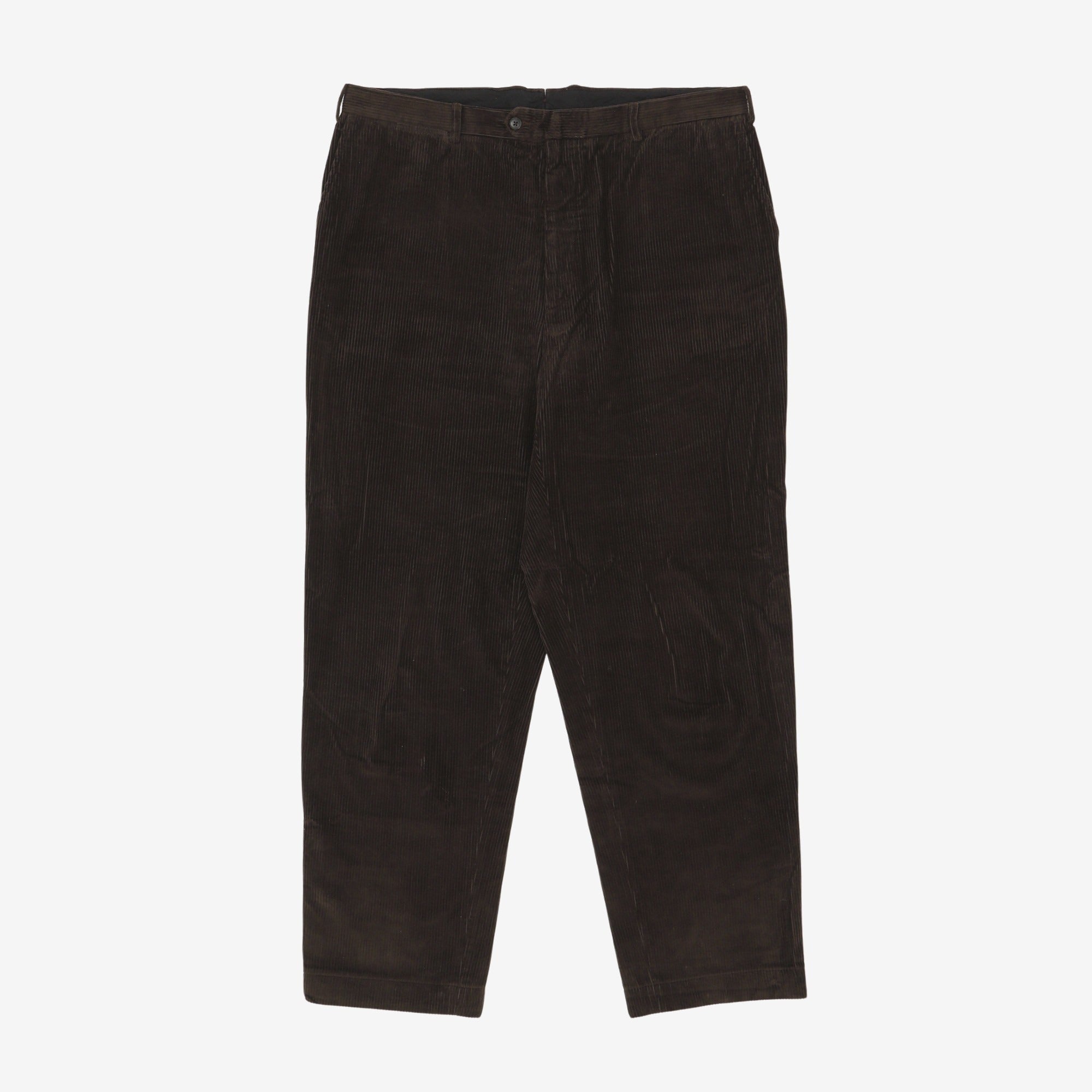 Flat Front Corduroy Trousers
