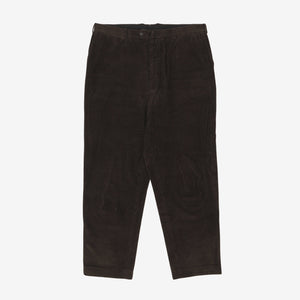 Flat Front Corduroy Trousers