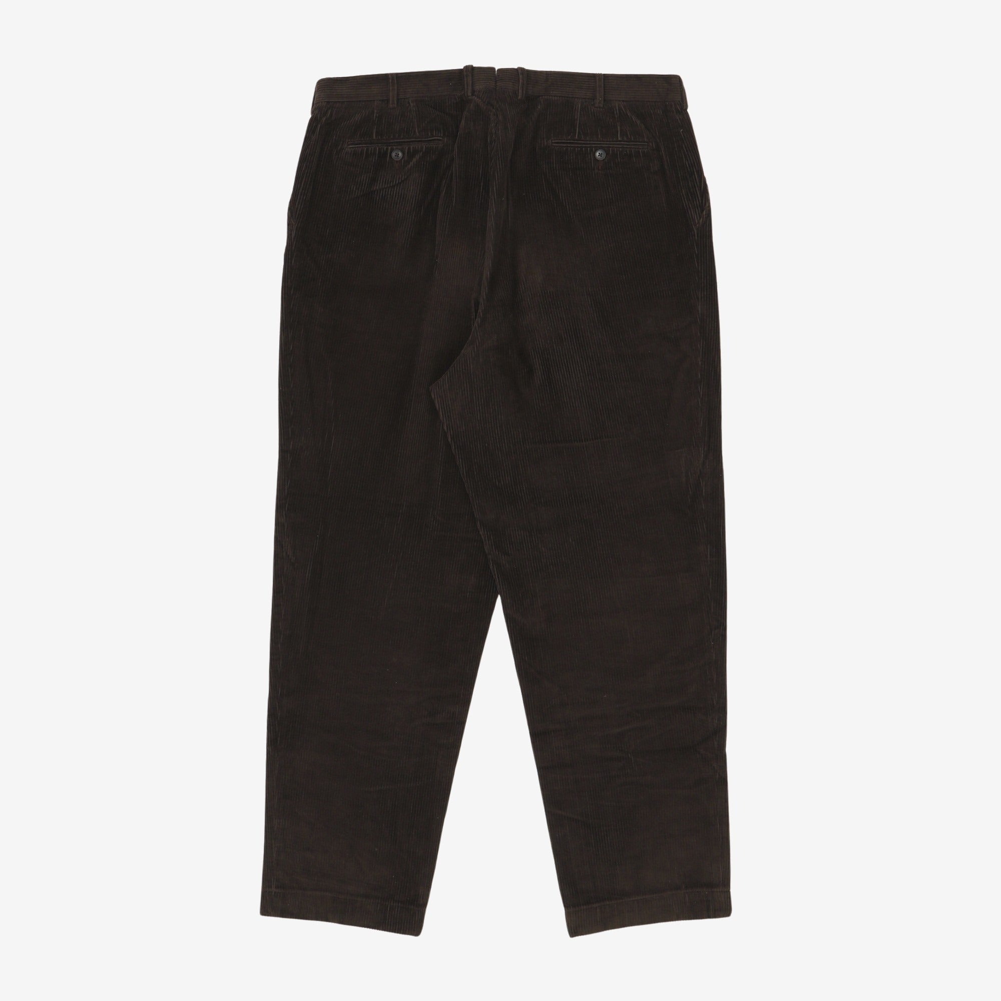 Flat Front Corduroy Trousers