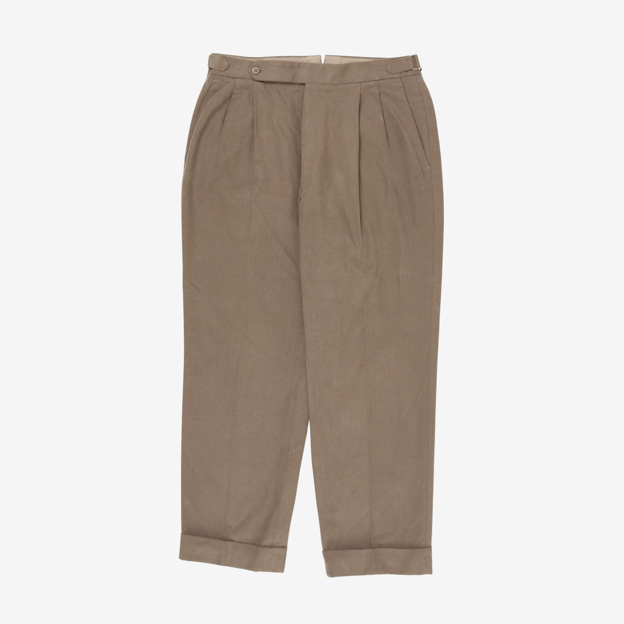 Pleated Cotton Trousers (32W x 28L)