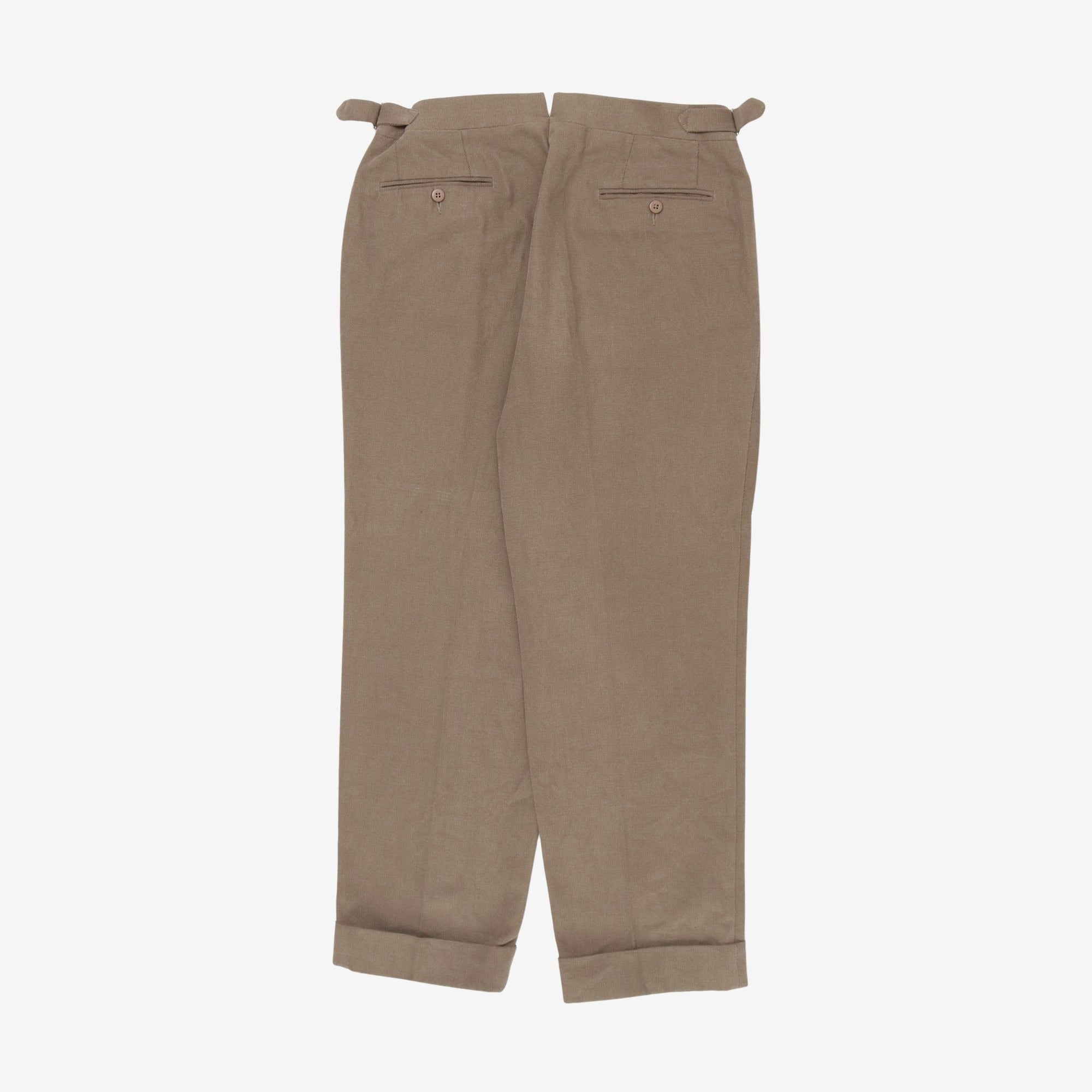 Pleated Cotton Trousers (32W x 28L)