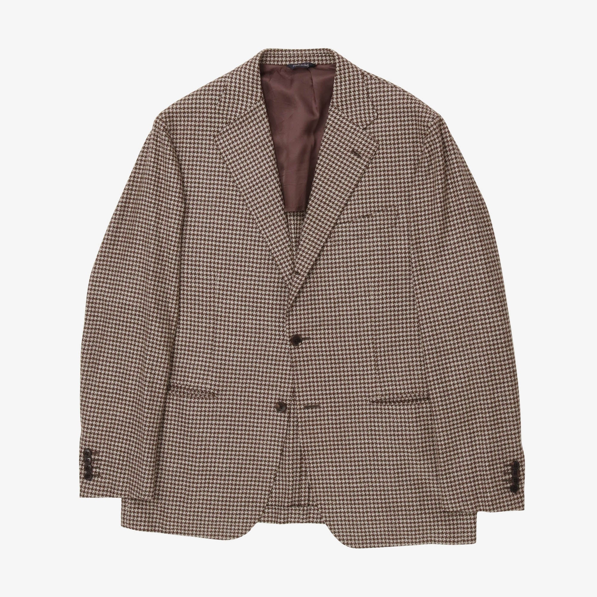 Houndstooth Wool Blazer