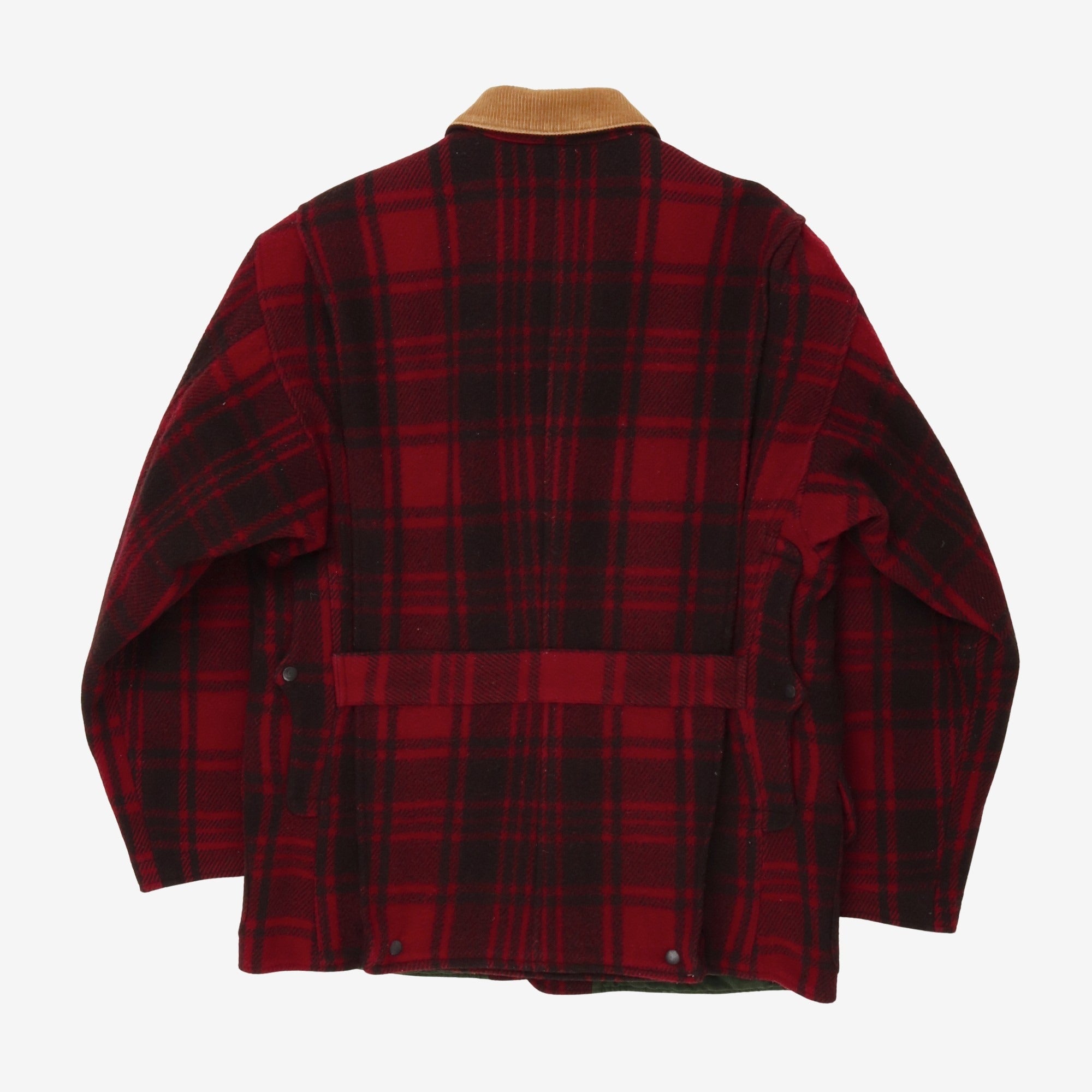 Wool Plaid Check Coverall Jacket