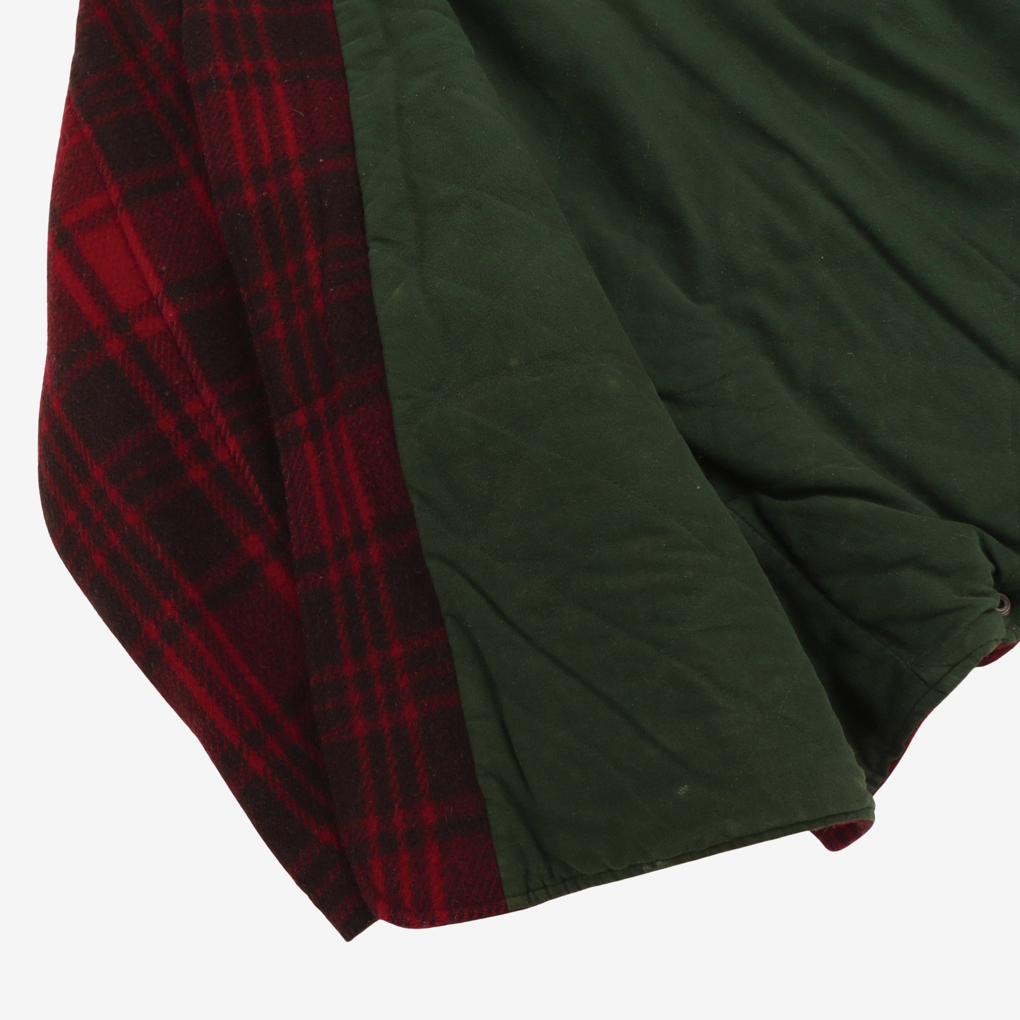Wool Plaid Check Coverall Jacket