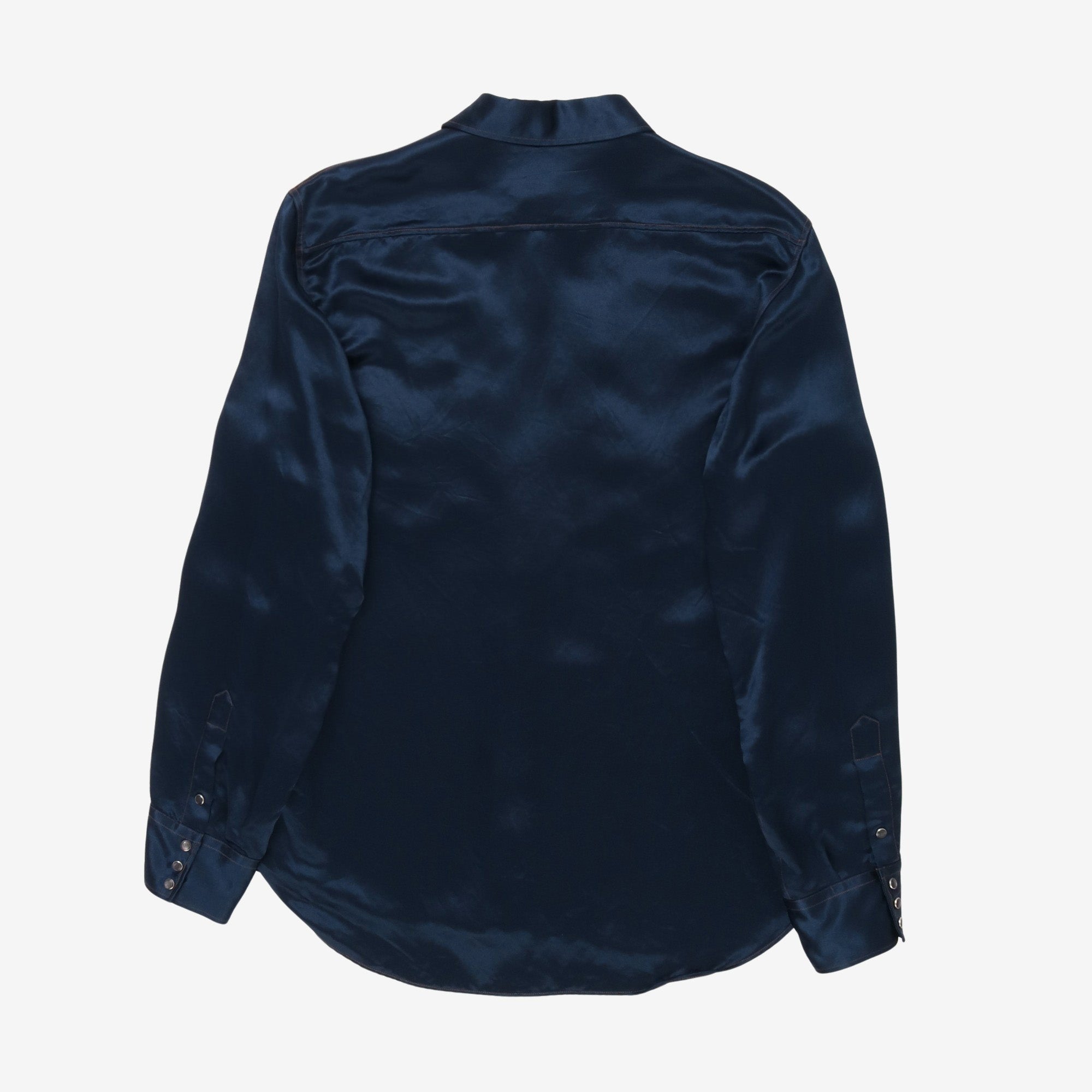 Embroidered Wolves Satin Shirt