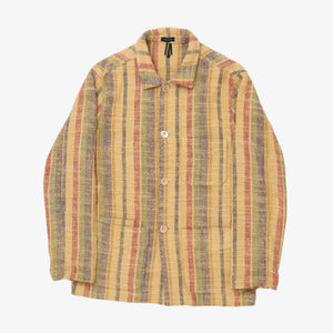Rustic Stripe Slub Five Pocket Chore Jacket