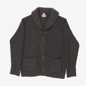 Shawl Collar Rib Knit Cardigan