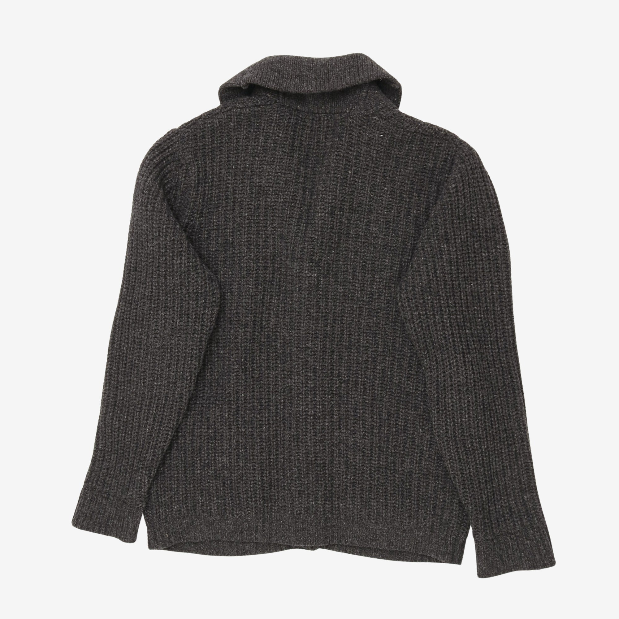 Shawl Collar Rib Knit Cardigan