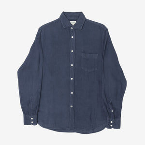 Linen Spread Collar Shirt
