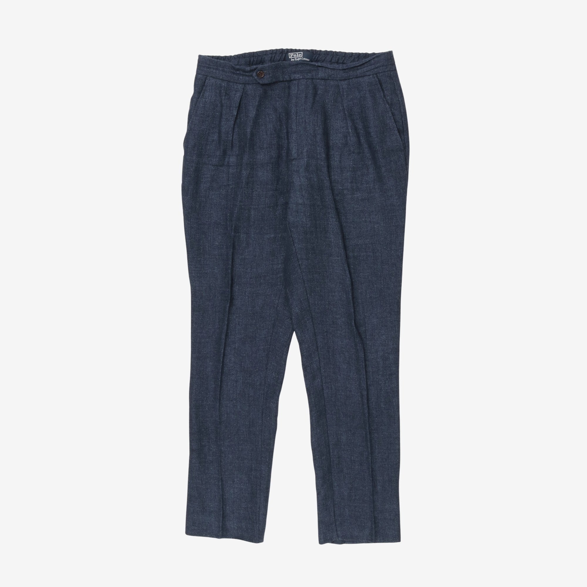 Linen Drawstring Pleated Pant