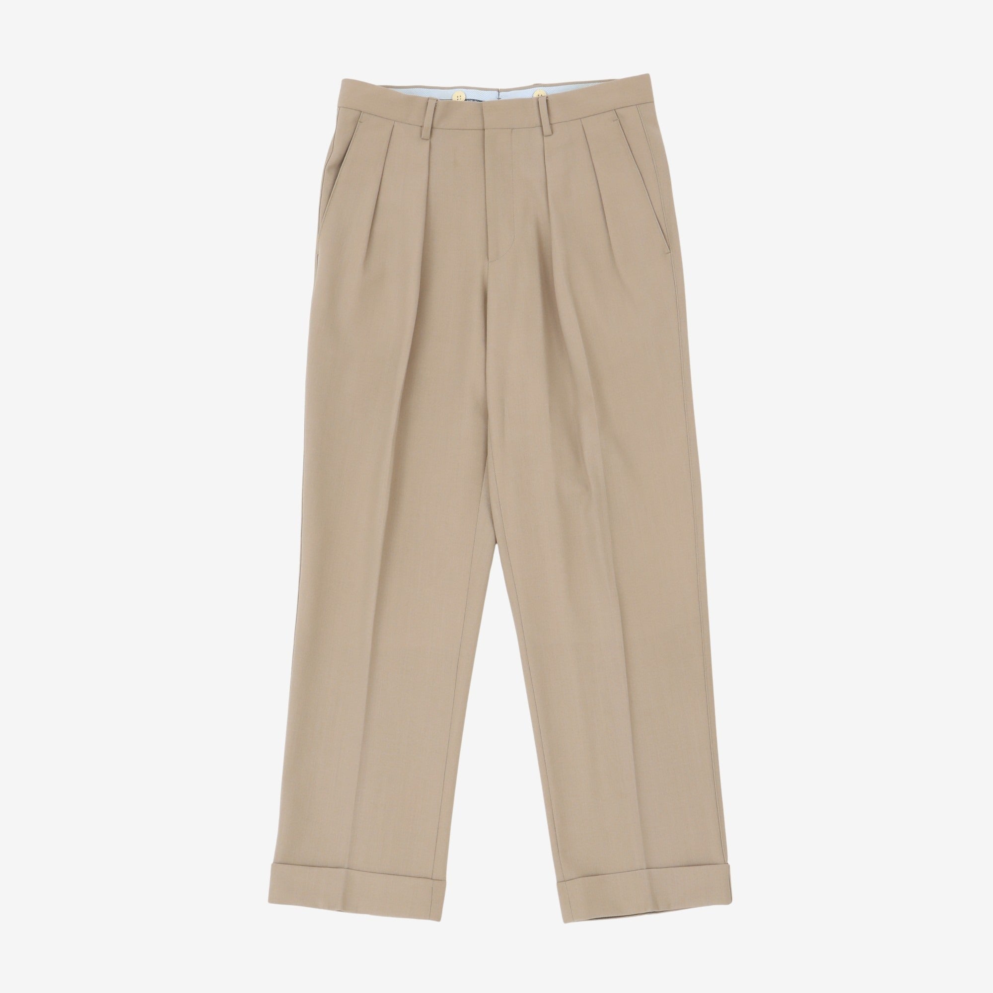 Wool Pleated Trousers