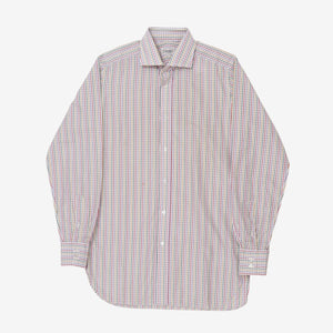 Spread Collar Check Shirt