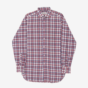 Spread Collar Check Shirt