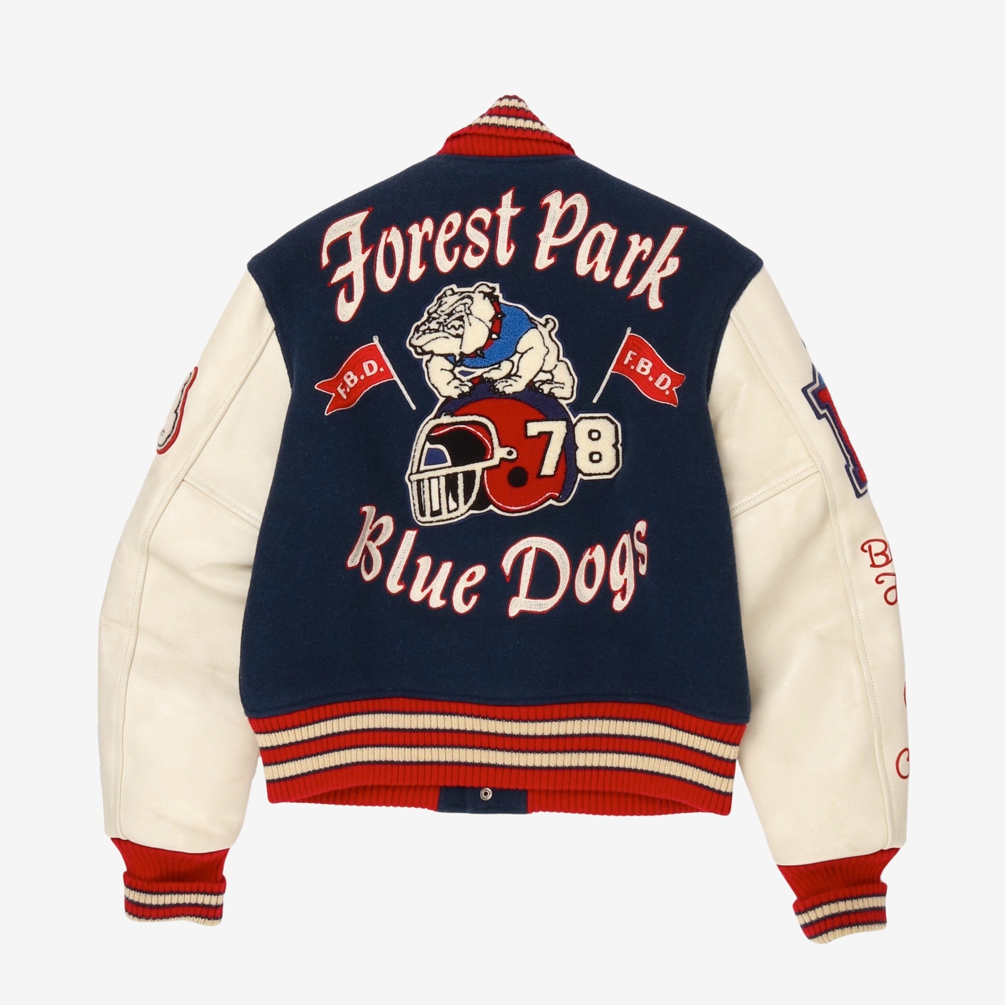 Vintage Forest Park Blue Dogs Varsity Jacket