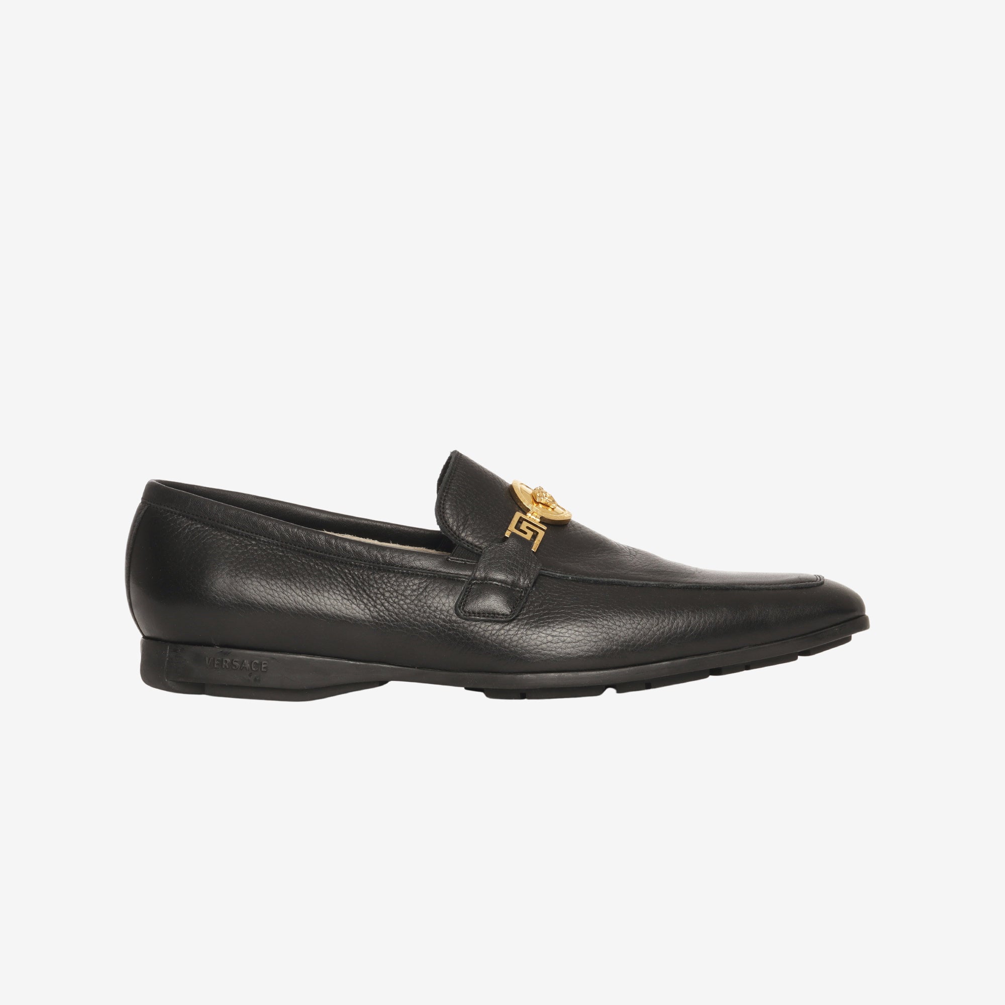 Leather Buckle Loafers