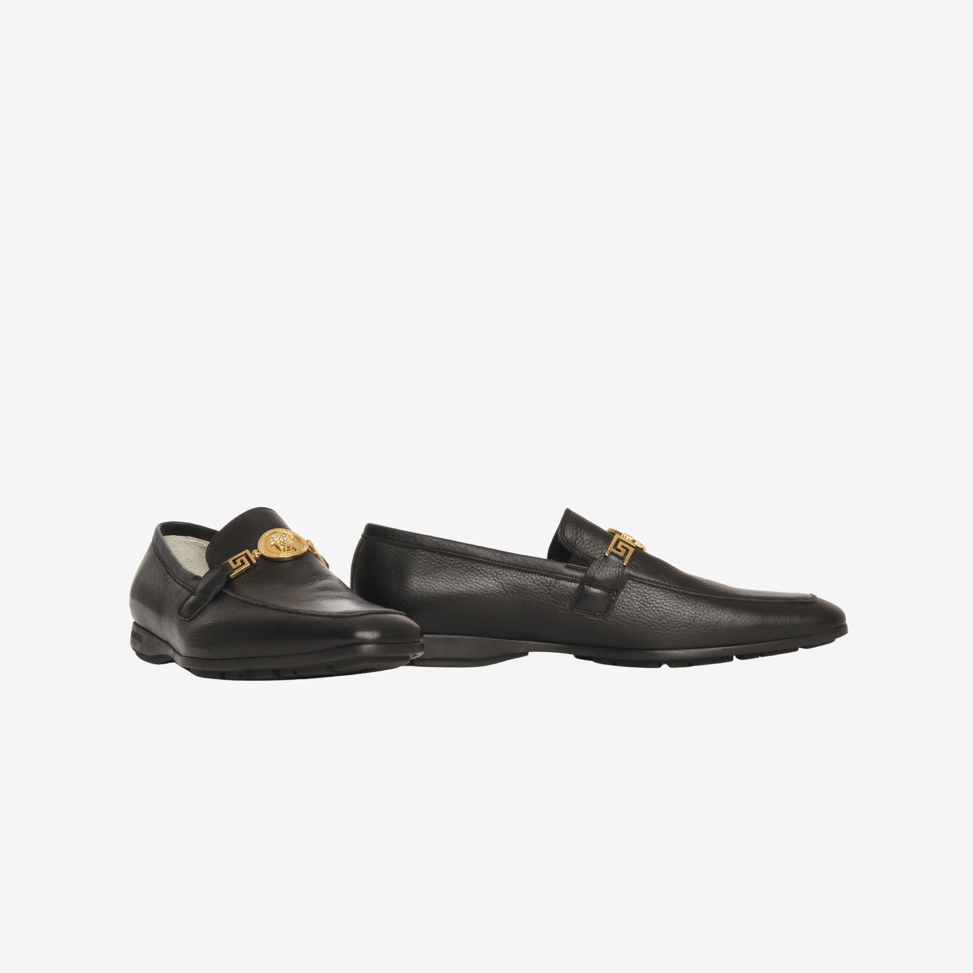 Leather Buckle Loafers