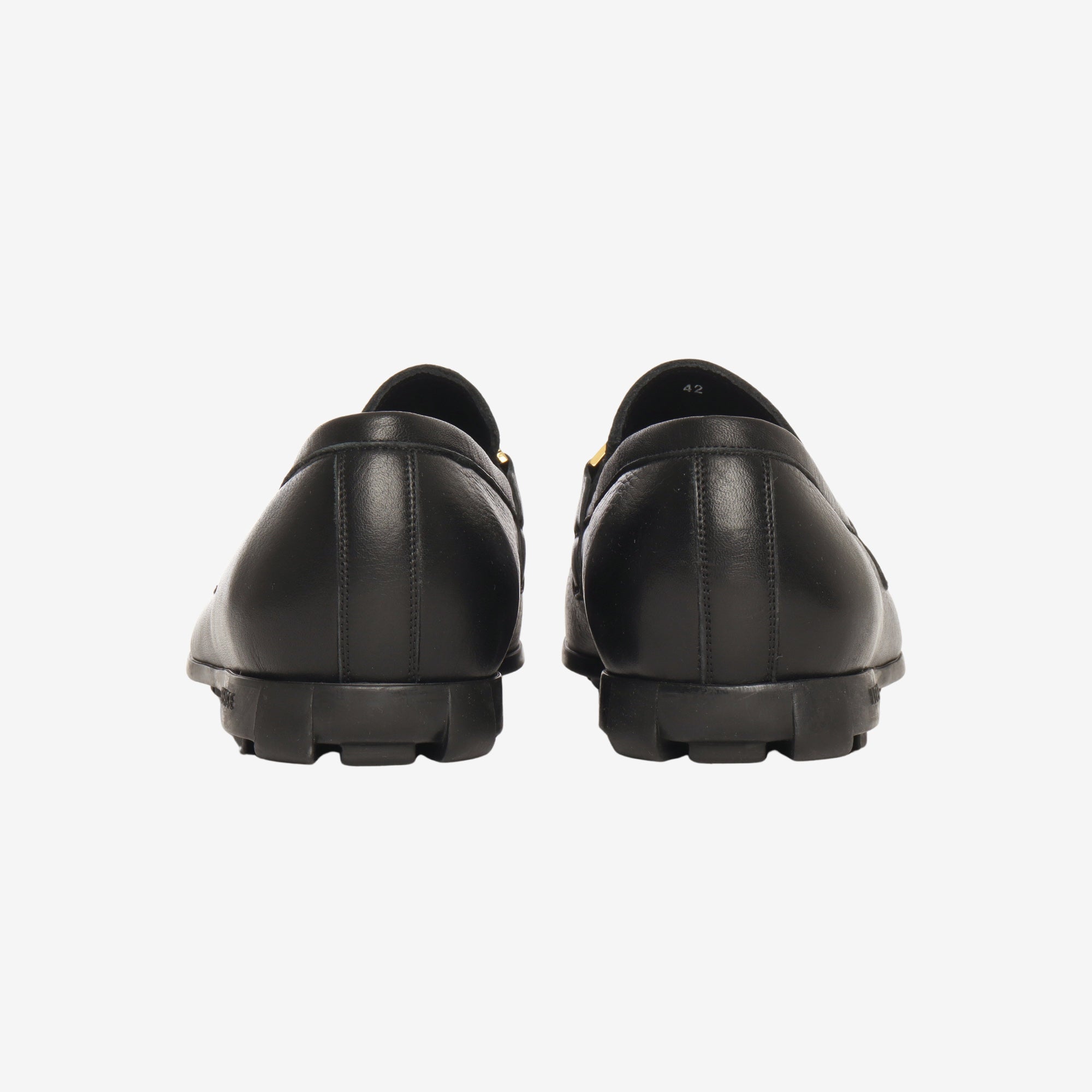 Leather Buckle Loafers