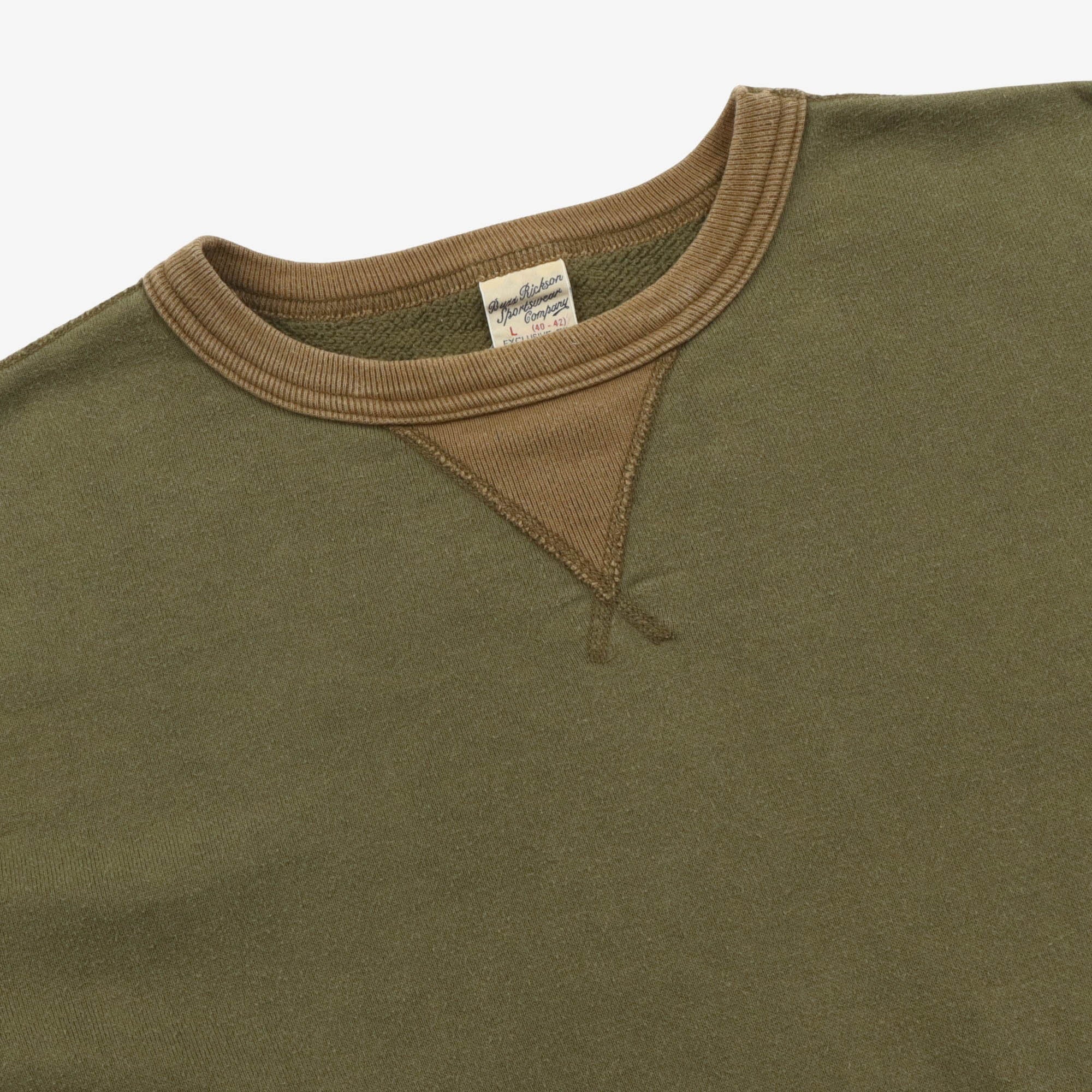 4-Needle Plain Sweatshirt