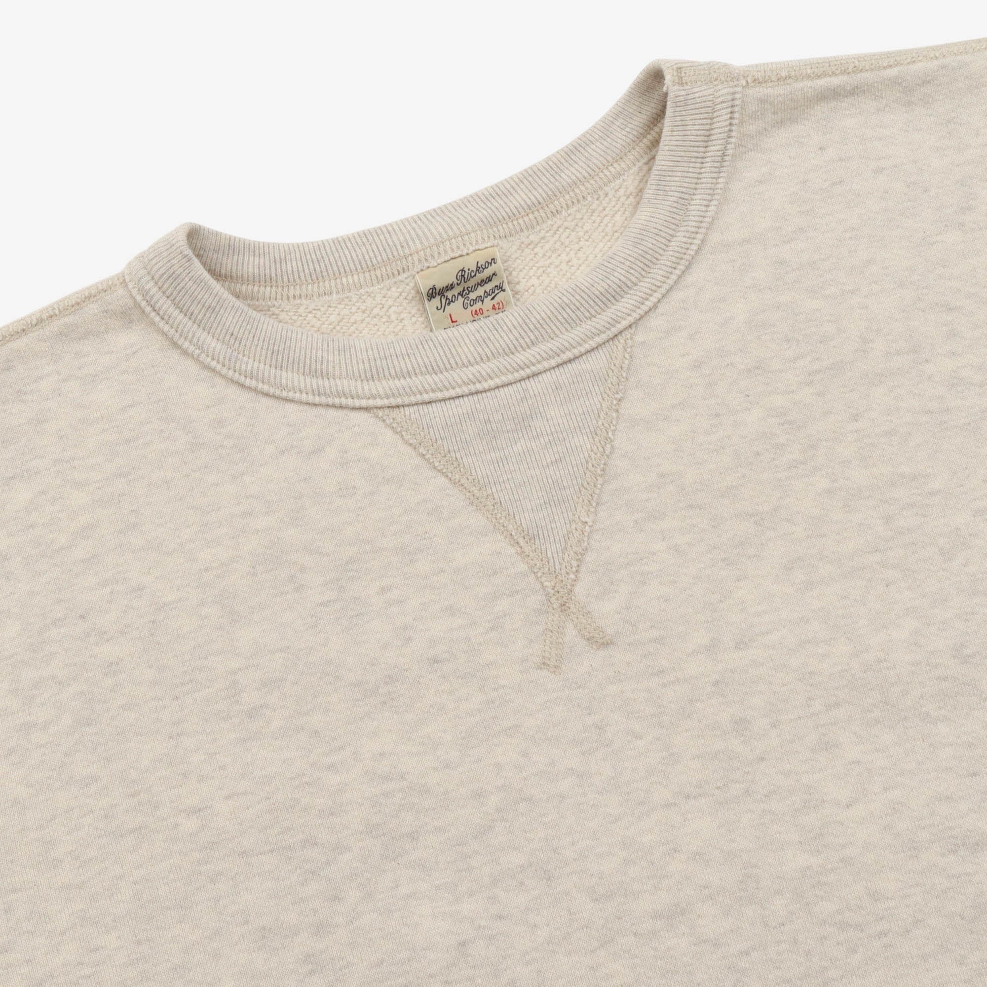 4-Needle Plain Sweatshirt