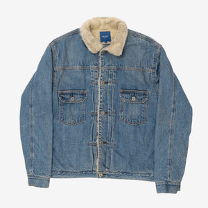 Faux Shearling Denim Jacket