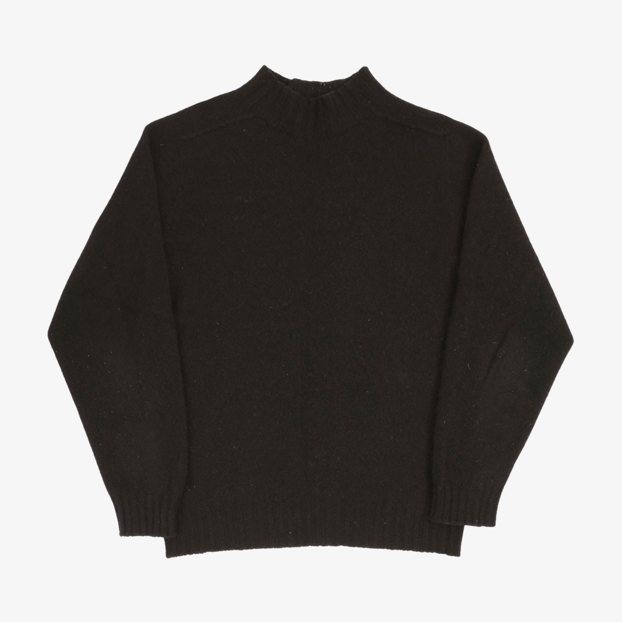 Brushed Shetland Mock Neck Sweater