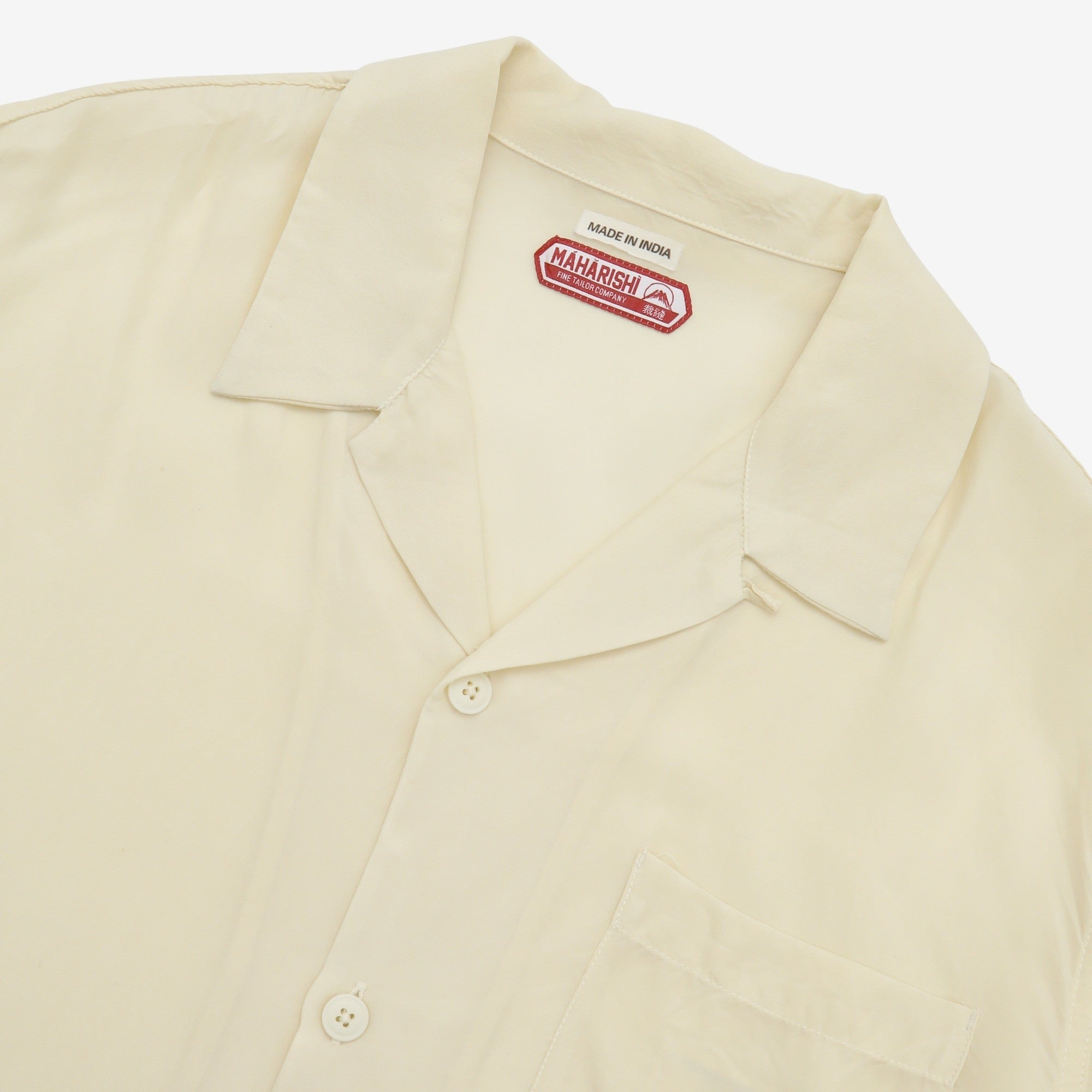 Embroidered Open Collar Shirt