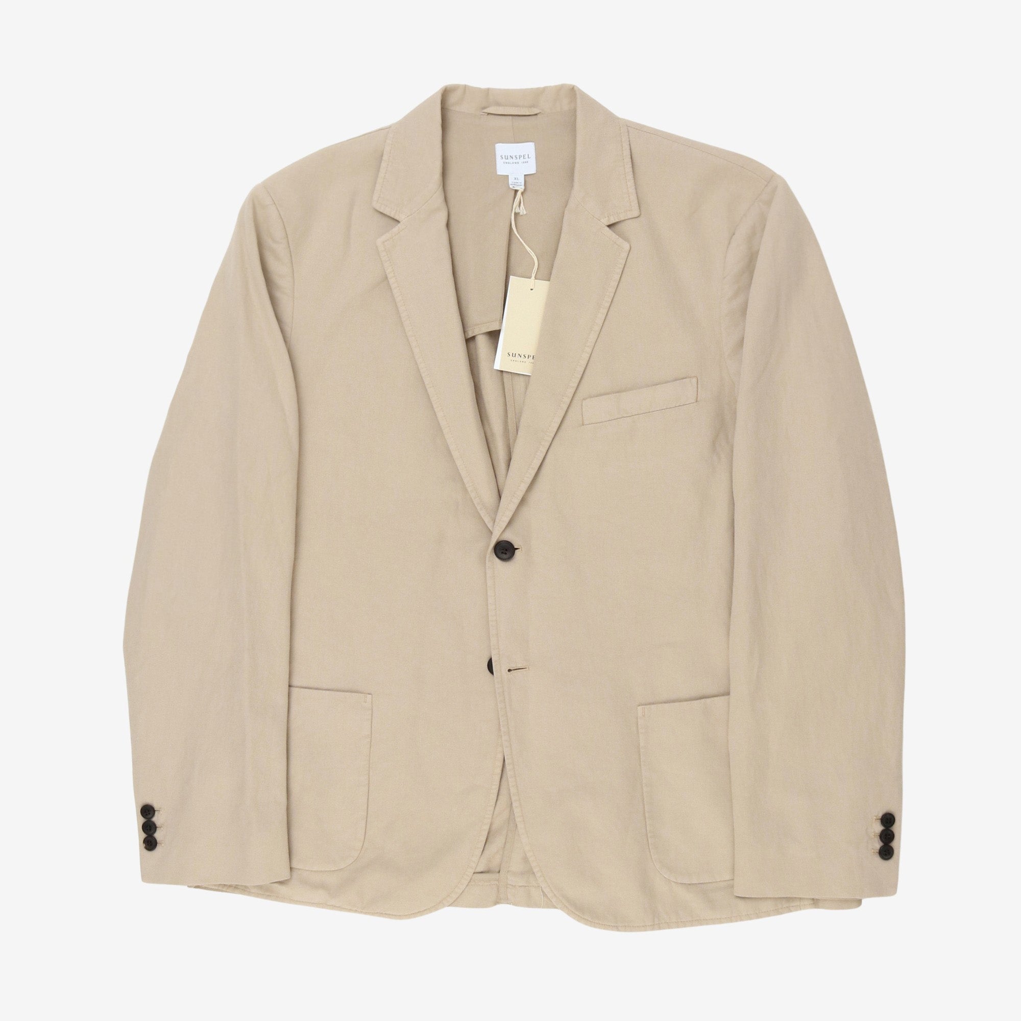 Linen Blend Unstructured Blazer