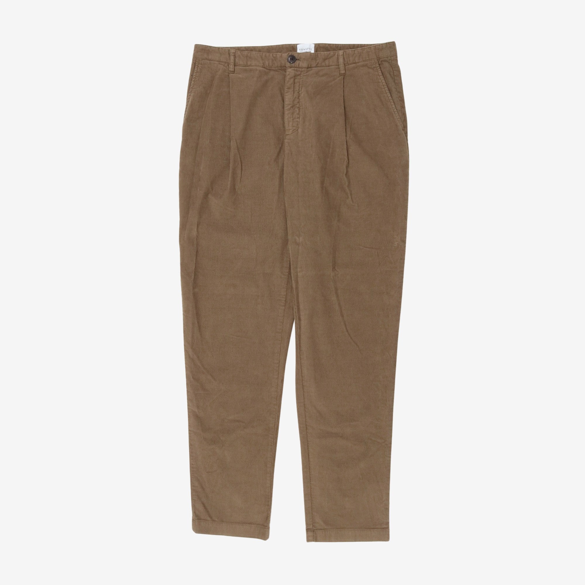Pleated Corduroy Trouser
