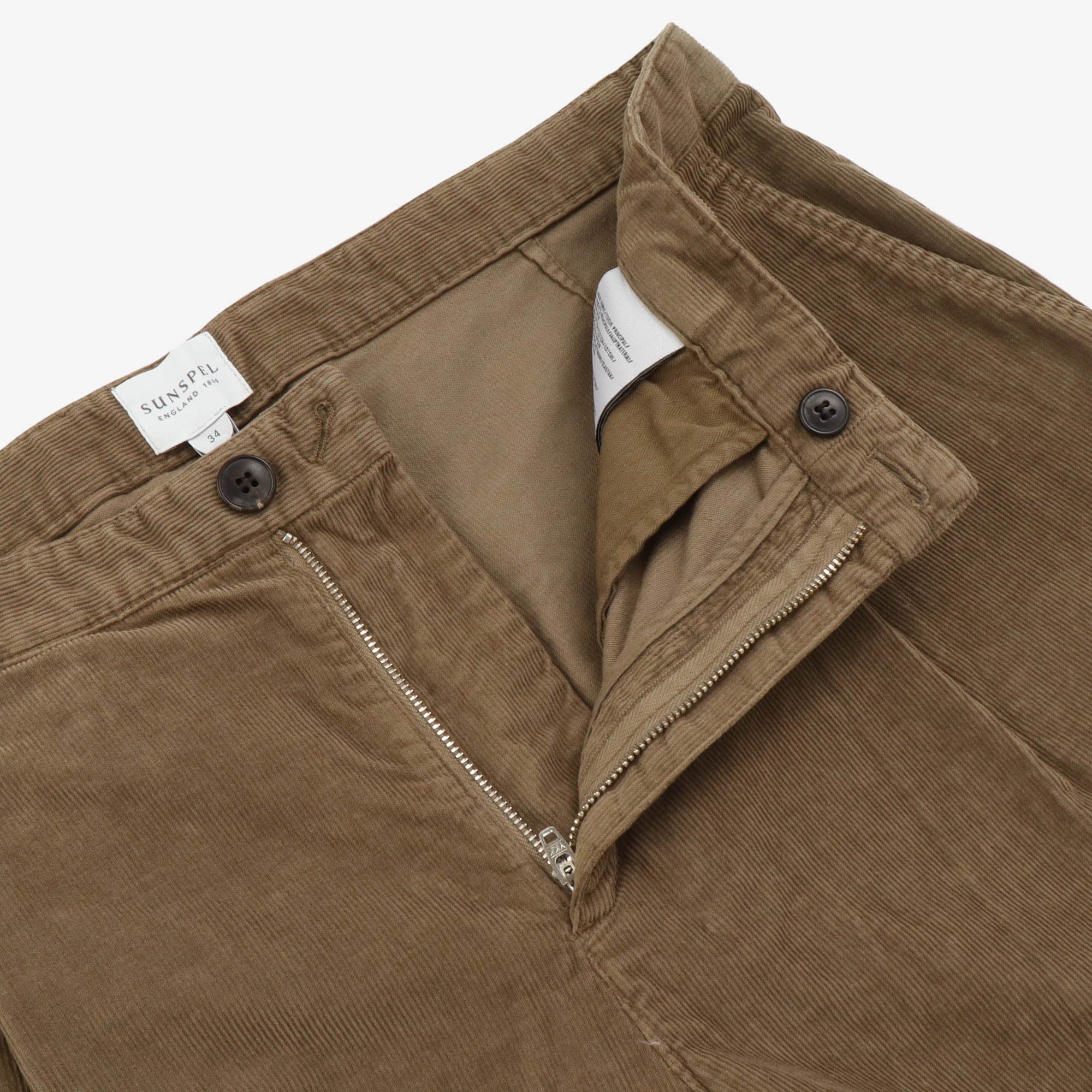 Pleated Corduroy Trouser
