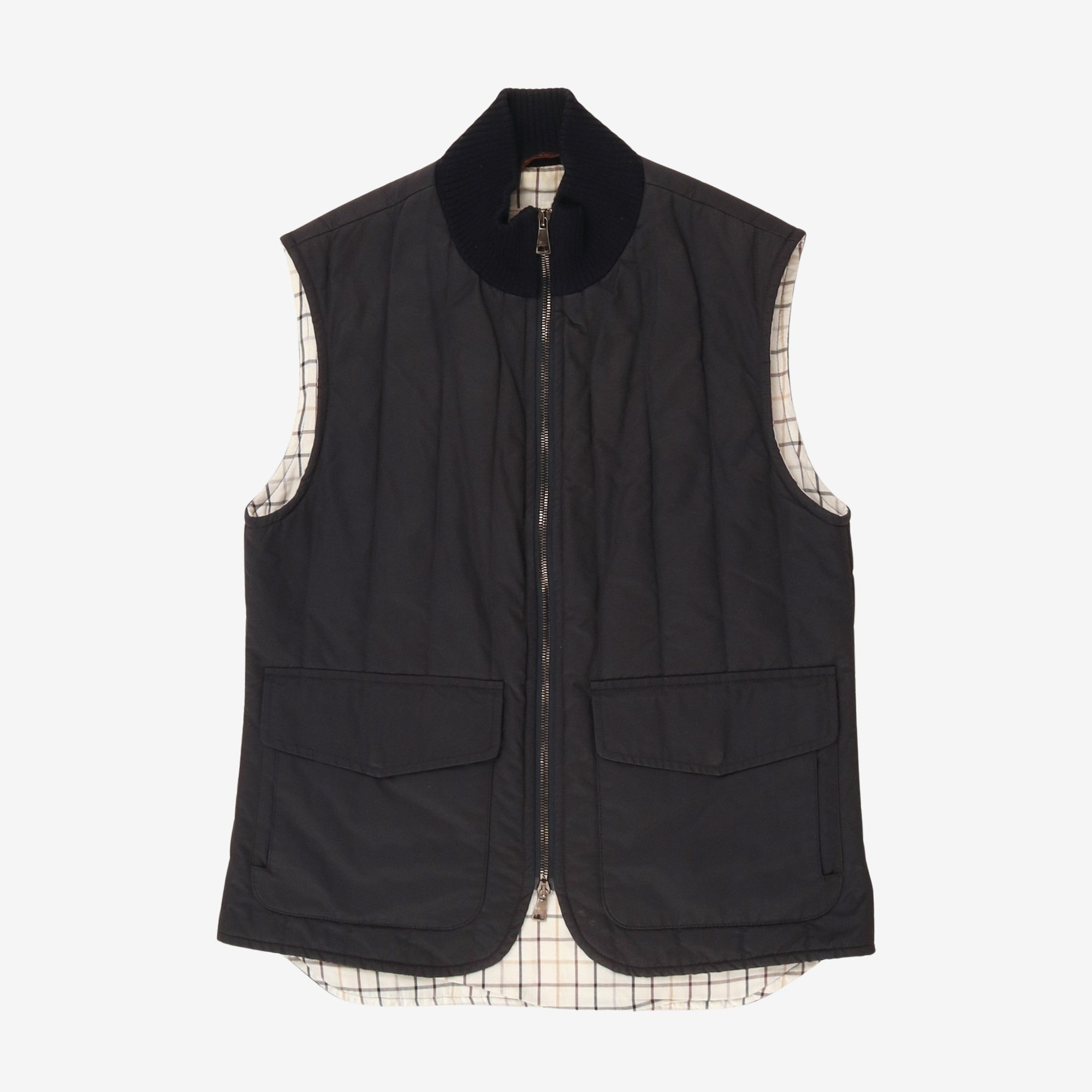 Quilted Vertical Stripe Gilet