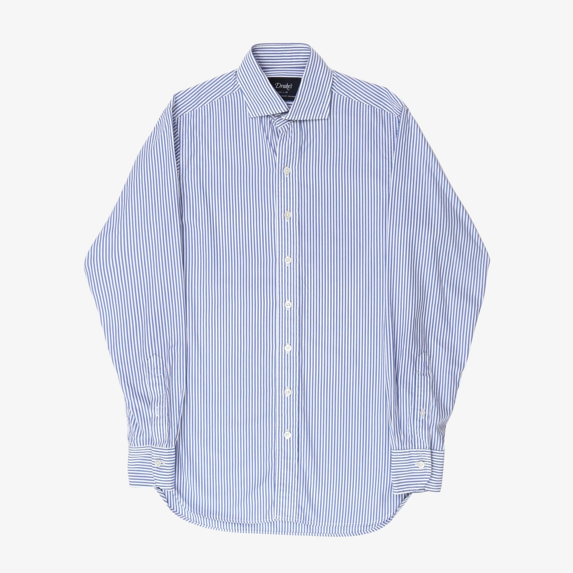 Bengal Stripe Spread Collar Poplin Shirt