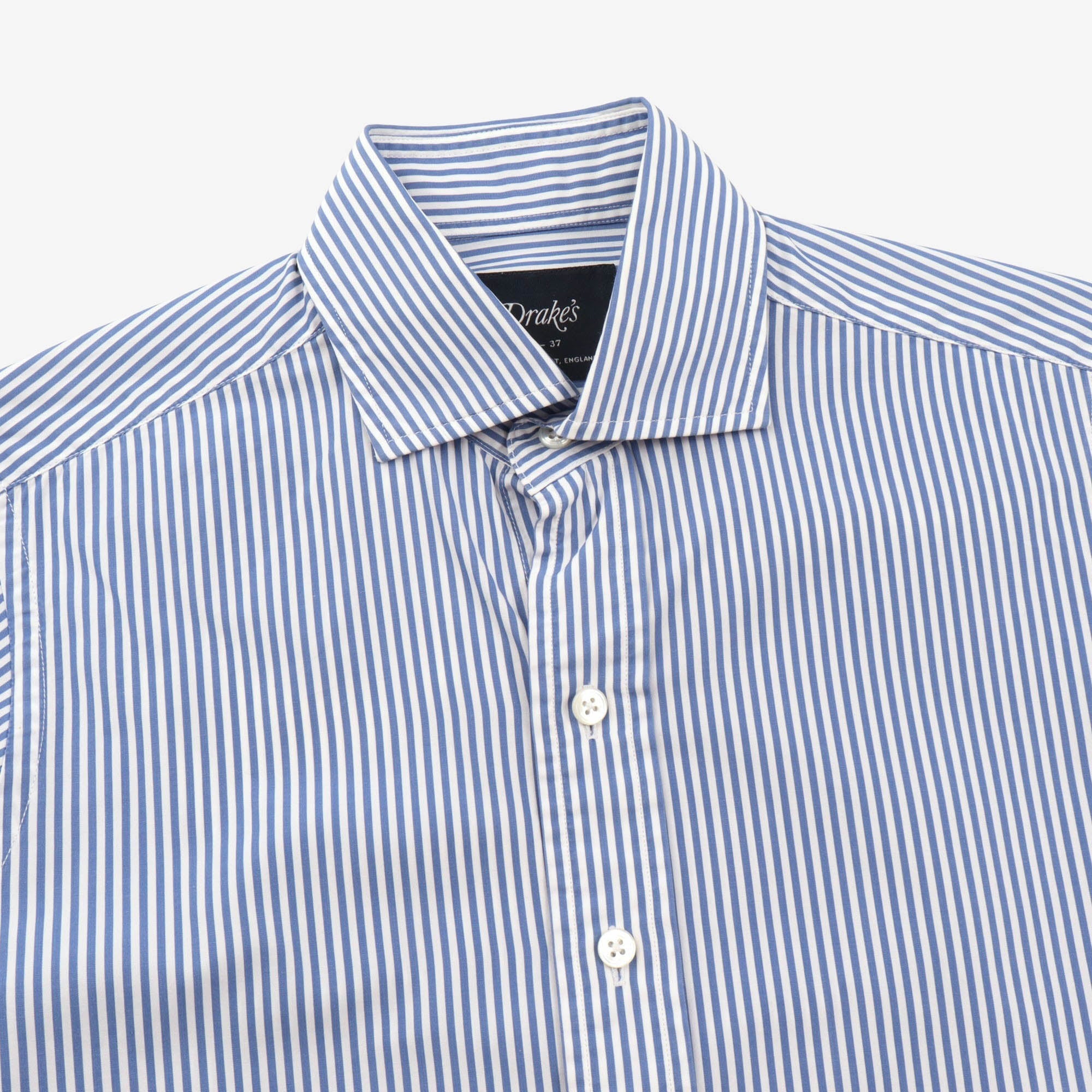 Bengal Stripe Spread Collar Poplin Shirt