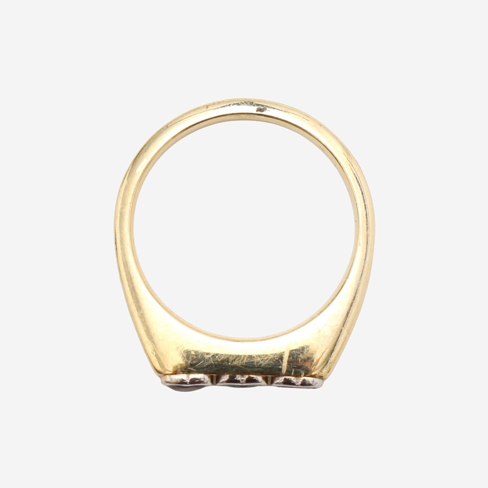 Three Stone Heart Ring