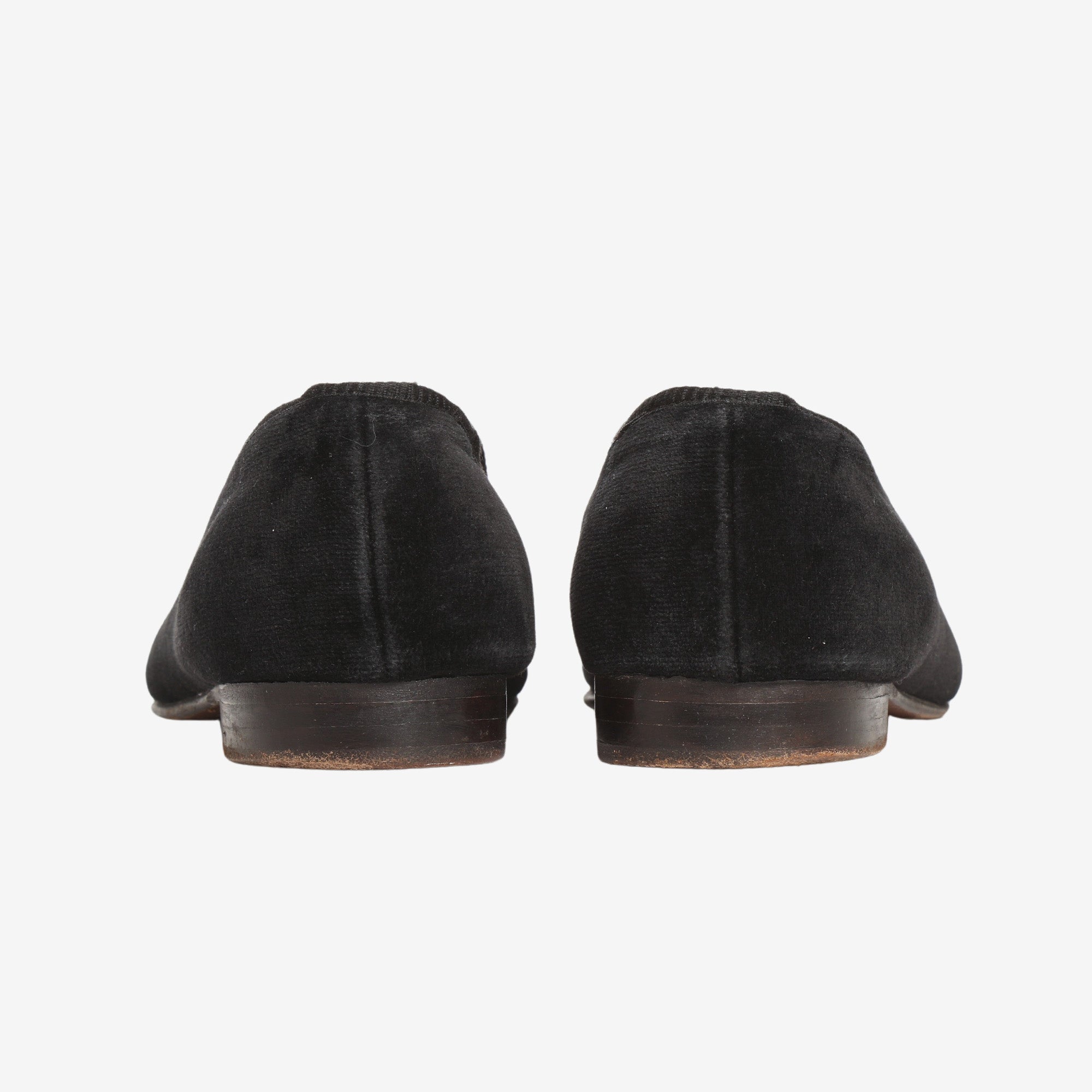 Tennis Motif Embroidered Velvet Slipper