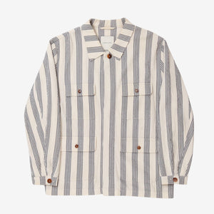 Seersucker Striped Overshirt