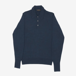 Fine LS Knit Polo