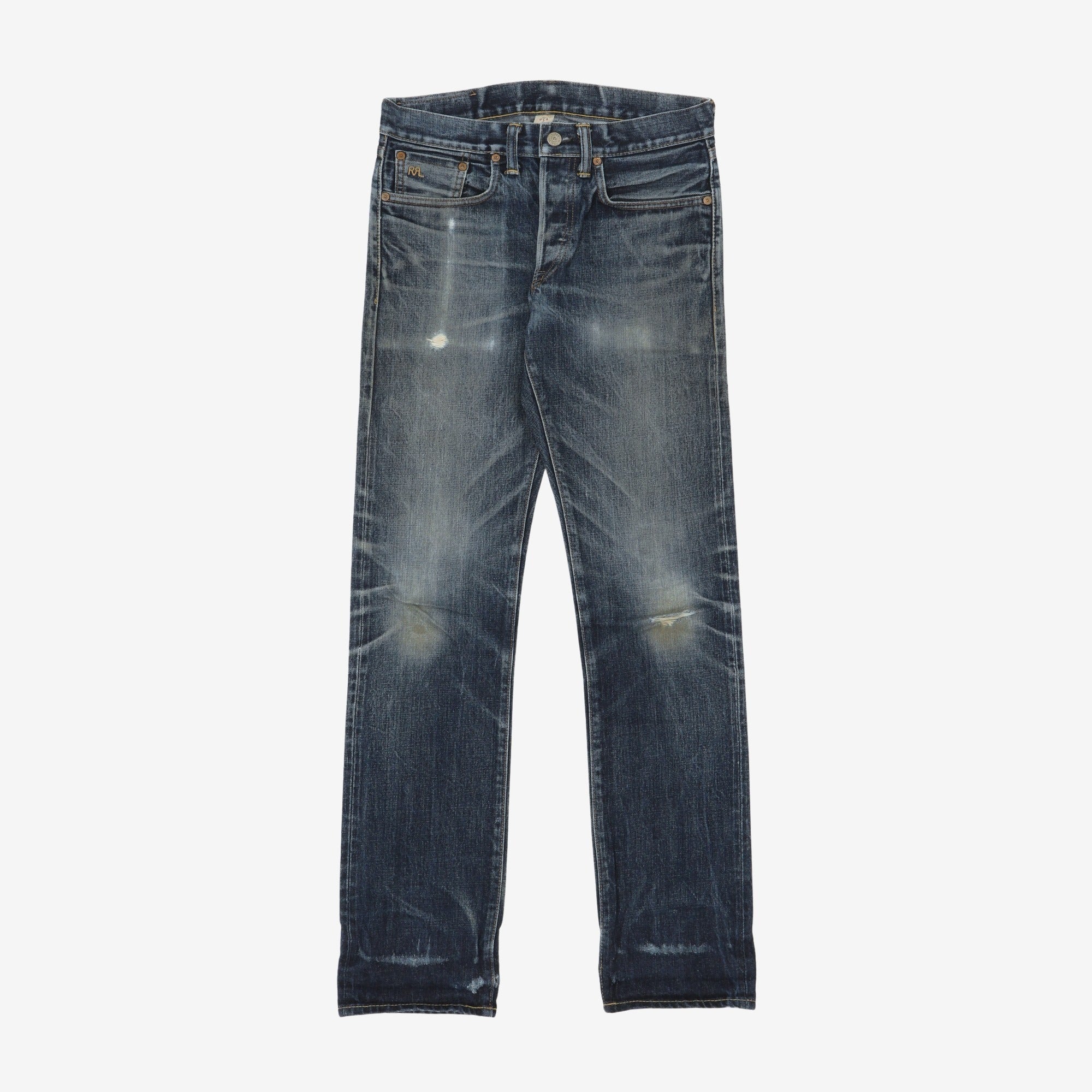 Washed Slim Fit Selvedge Denim