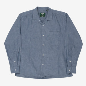 Trunk Linen Blend Camp Collar Shirt