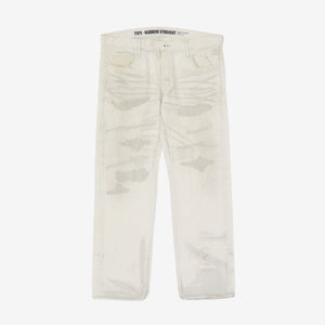 Narrow Straight 'Damaged' Jeans