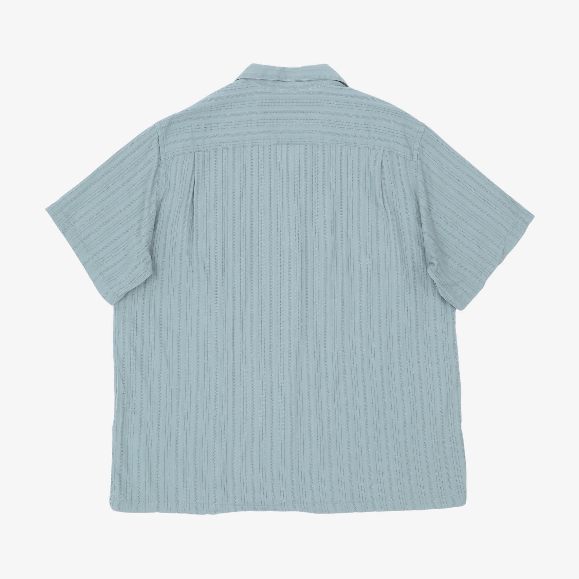 Textured Stripe Camp Shirt