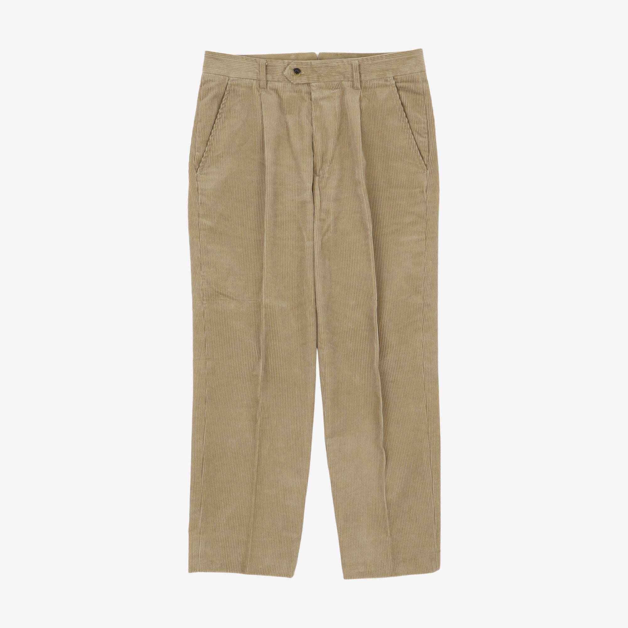 Pleated Corduroy Trousers (32W X 27L)