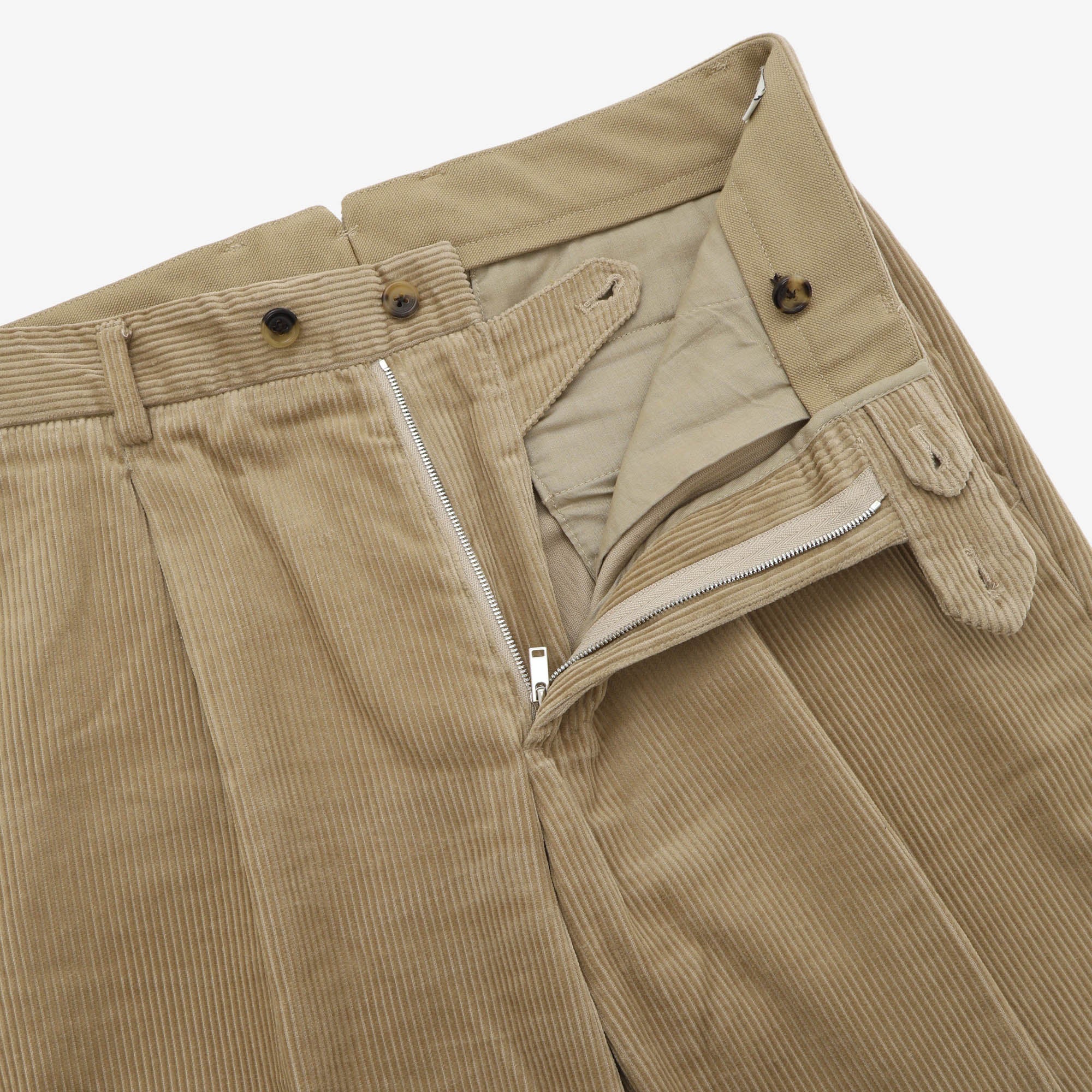 Pleated Corduroy Trousers (32W X 27L)